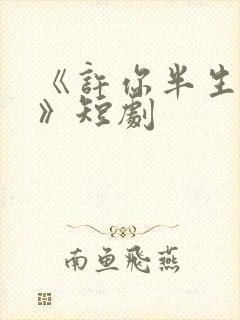 《许你半生不见》短剧