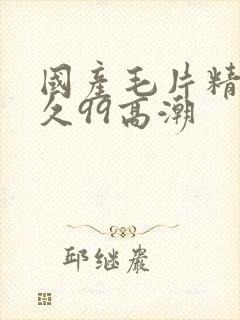 国产毛片精品久久99高潮