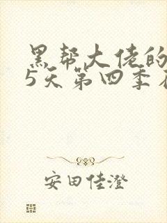 黑帮大佬的365天第四季在线观看