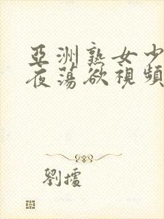 亚洲熟女少妇午夜荡欲视频