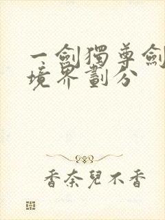 一剑独尊剑等级境界划分