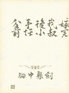 分手后我嫁给了前任小叔完整小说封面