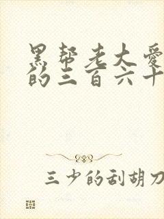 黑帮老大爱上我的三百六十五第3季大结局