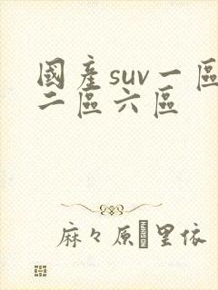 国产suv一区二区六区