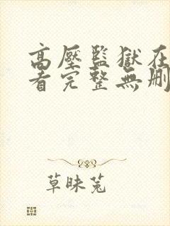 高压监狱在线观看完整无删减版