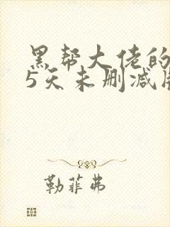 黑帮大佬的365天未删减版