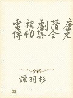 电视剧隋唐英雄传40集全免费封面