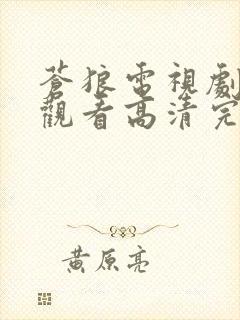 苍狼电视剧在线观看高清完整免费封面