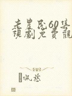 老农民60集电视剧免费观看封面