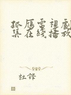 孤雁电视剧45集在线播放免费观看