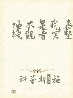 他不是我泰剧在线观看完整版免费