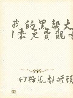 我的黑帮大佬第1季免费观看