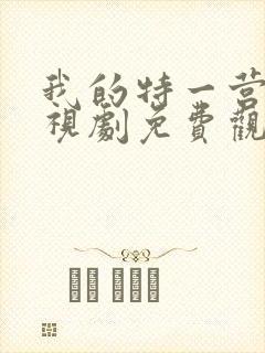 我的特一营 电视剧免费观看全集