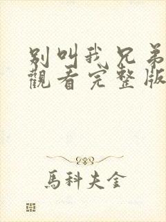 别叫我兄弟免费观看完整版在线全集