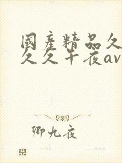 国产精品久久久久久午夜av