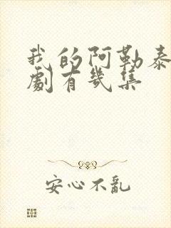 我的阿勒泰电视剧有几集封面