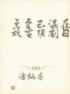 免费已满在线播放电视剧日剧全集