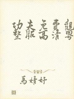 功夫免费观看完整版高清粤语