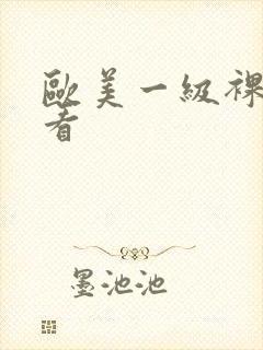 欧美一级裸体试看