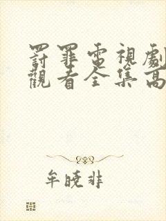 罚罪电视剧免费观看全集高清