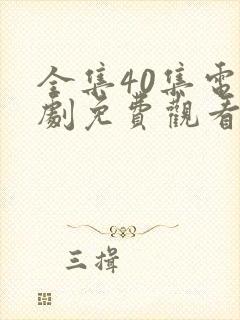 全集40集电视剧免费观看