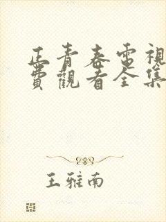 正青春电视剧免费观看全集完整版追剧网