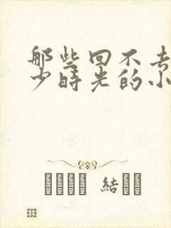 那些回不去的年少时光的小说