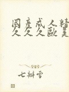 国产成人精品久久久久欧美
