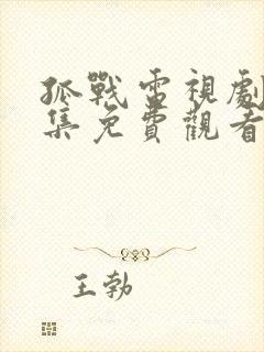 孤战电视剧40集免费观看高清版