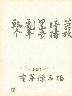 韩剧黑暗荣耀哪个平台播放