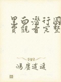 黑白潜行国语免费观看完整版