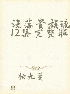 没落贵族琉璃川12集完整版在线观看