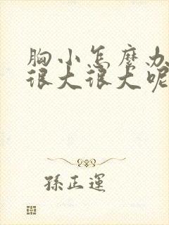 胸小怎么办能变很大很大呢封面