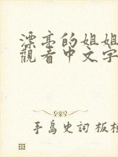 漂亮的姐姐在线观看中文字幕封面