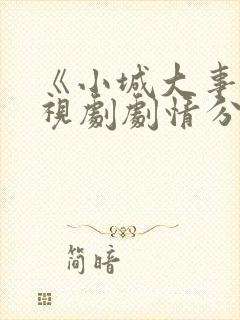 《小城大事》电视剧剧情分集介绍