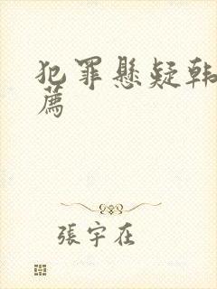 犯罪悬疑韩剧推荐