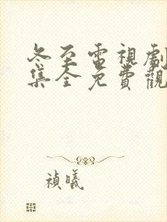 冬至电视剧36集全免费观看