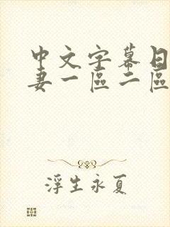 中文字幕日韩人妻一区二区