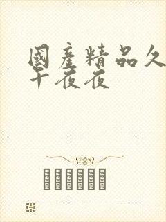 国产精品久久久午夜夜