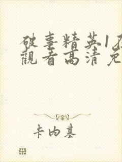 破事精英1在线观看高清免费完整版封面