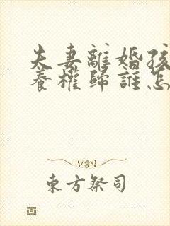 夫妻离婚孩子抚养权归谁怎么判