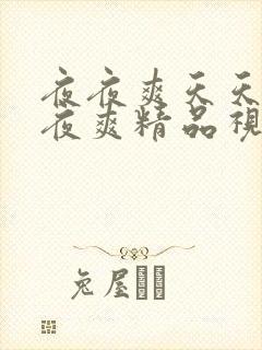 夜夜爽天天爽夜夜爽精品视频