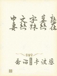 中文字幕熟女人妻丝袜丝在线封面