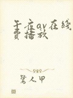 午夜av在线免费播放