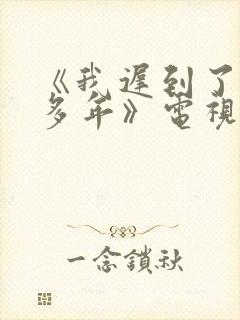 《我迟到了那么多年》电视剧