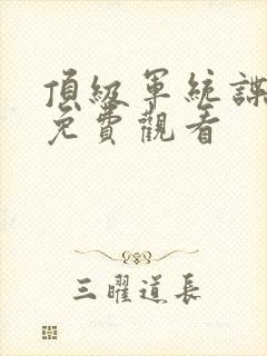 顶级军统谍战片免费观看封面
