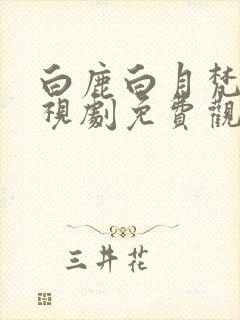 白鹿白月梵星电视剧免费观看完整版