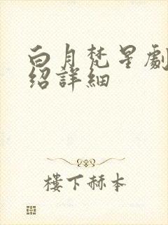 白月梵星剧情介绍详细封面