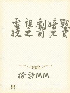 电视剧暗战在拂晓之前免费观看