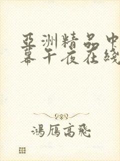 亚洲精品中文字幕午夜在线
